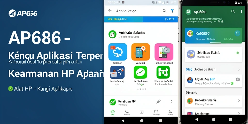 Tampilan antarmuka AP686 dengan fitur kunci aplikasi yang sederhana dan efisien.