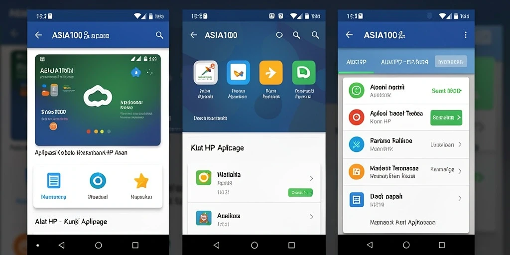 Tampilan antarmuka ASIA100 yang sederhana dan efektif.