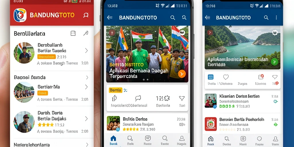 Antarmuka BANDUNGTOTO menampilkan berita daerah terbaru.