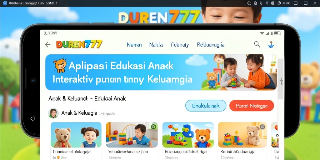 Antarmuka edukatif DUREN777 yang menarik untuk anak-anak.