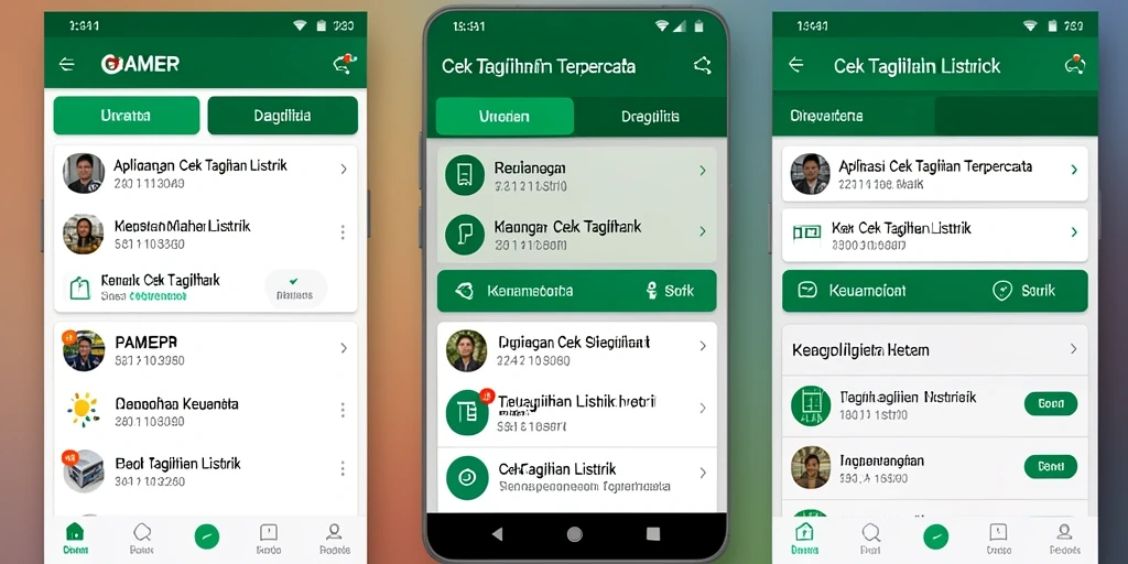 Tampilan antarmuka GAMERP yang sederhana dan informatif.
