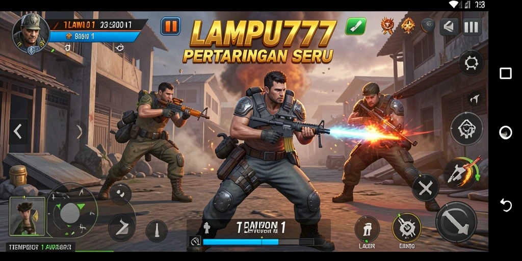 Antarmuka permainan LAMPU777 saat pertempuran 1 lawan 1 terlihat dinamis dan menarik.