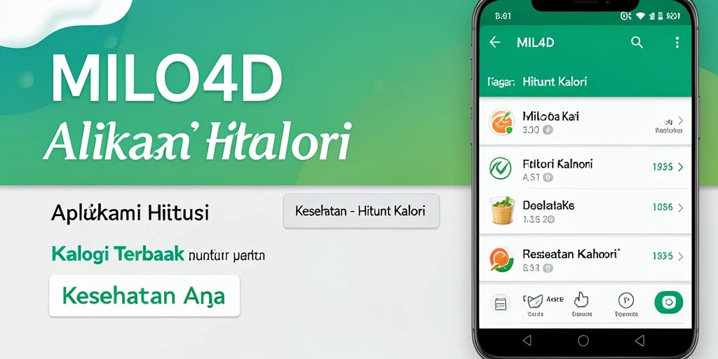 Antarmuka MILO4D yang memudahkan pengguna dalam menghitung kalori.