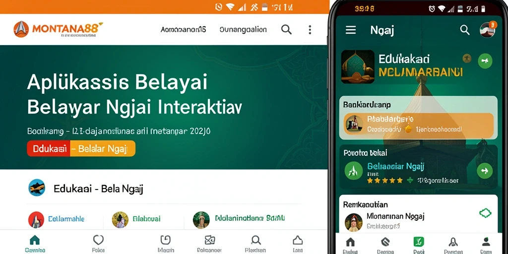 Tampilan antarmuka MONTANA88 untuk Belajar Ngaji yang menarik.