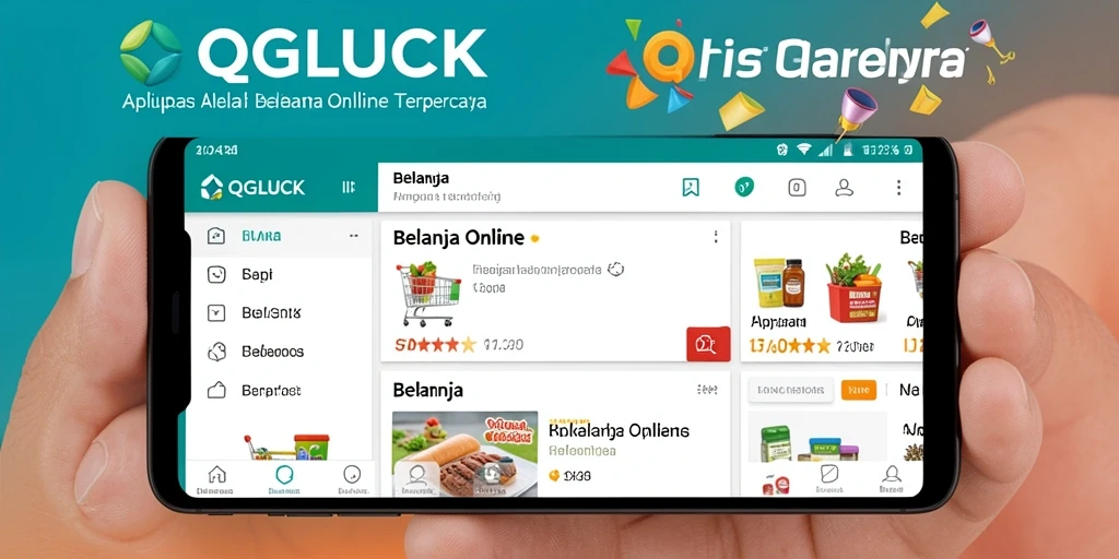 Tampilan antarmuka QGLUCK yang menarik dan mudah digunakan.