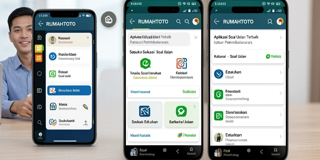 Tampilan antarmuka RUMAHTOTO yang intuitif dan fungsional untuk soal ujian.