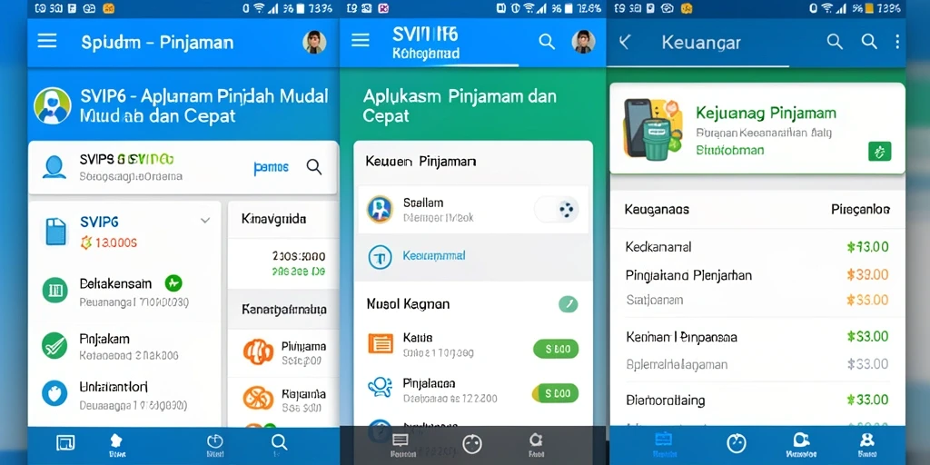 Tampilan antarmuka aplikasi SVIP6 yang sederhana dan fungsional.