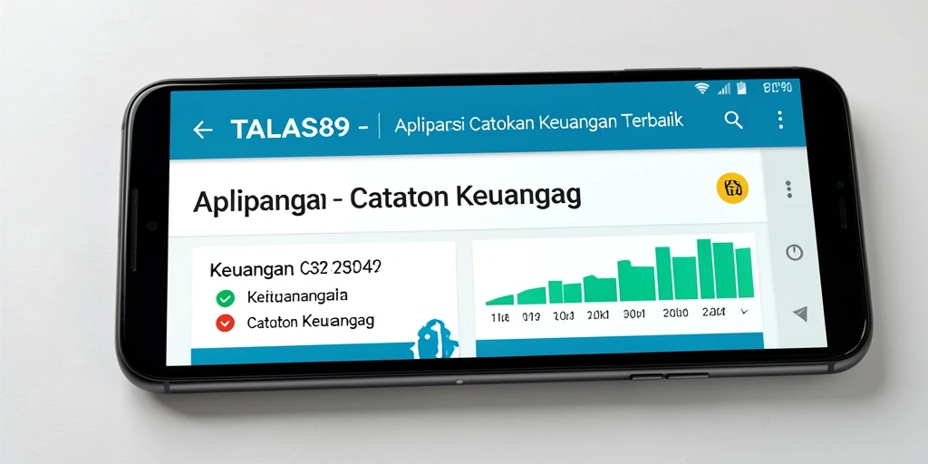 Antarmuka utama aplikasi TALAS89 dengan fitur Catatan Keuangan.