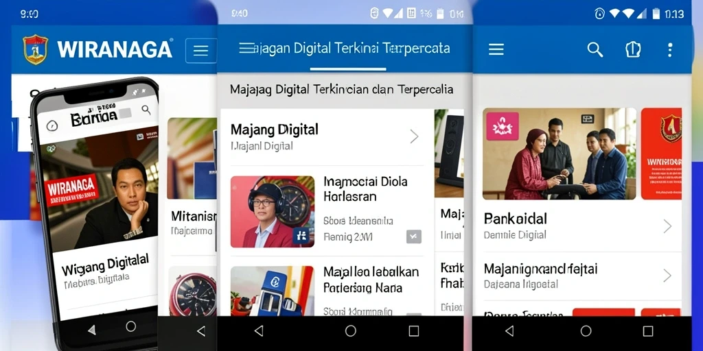 Antarmuka WIRANAGA yang modern dan mudah dinavigasi.
